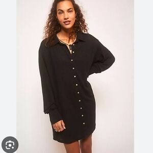Free People Promenade Shirt dress Button down NWOT
